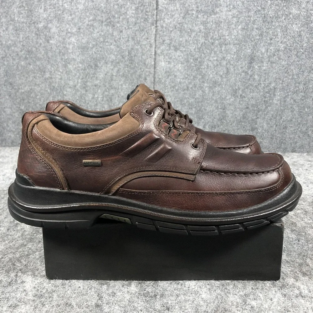 Clarks Gore-Tex Waterproof Shoes Mens‎ 11 M Brown Leather Lace Up Comfort Casual